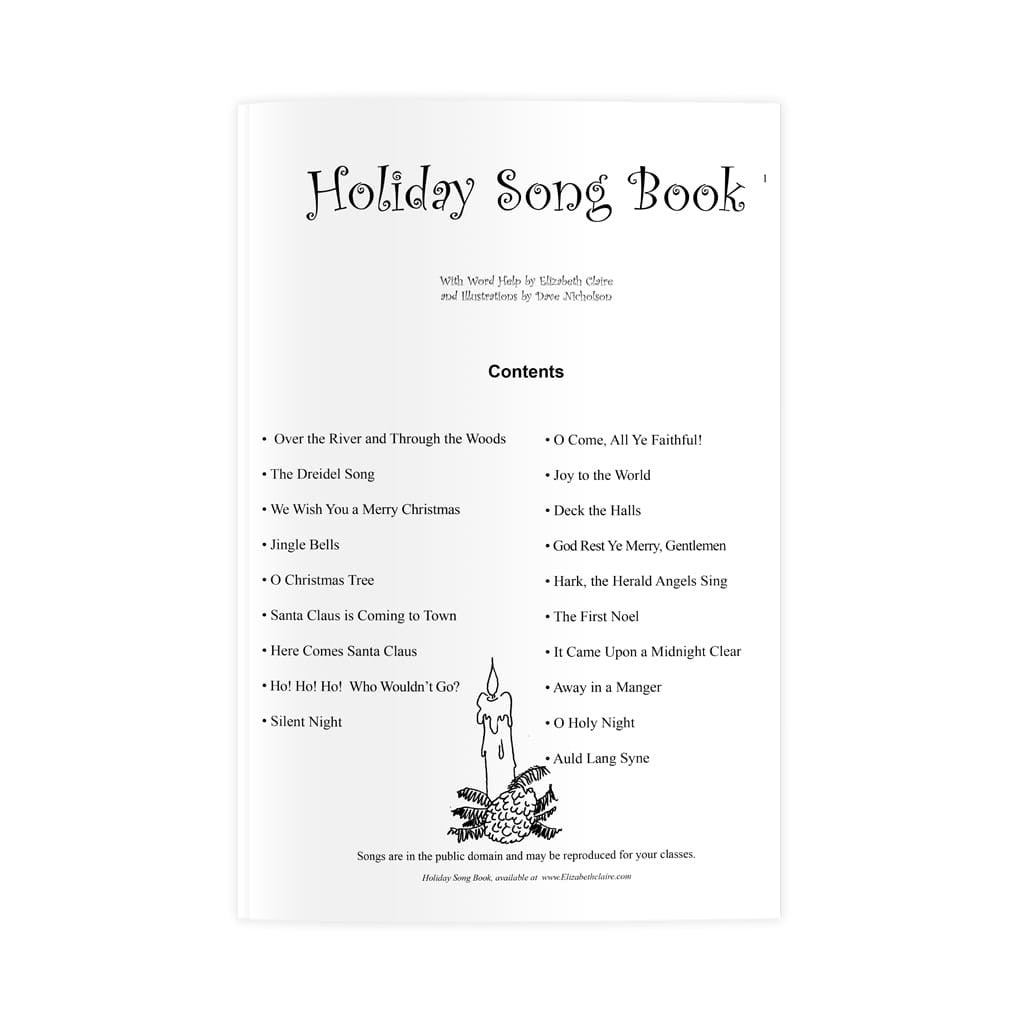Song　ESL　Elizabeth　Claire's　Book　Holiday　Materials